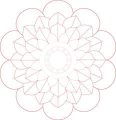 Elegant floral mandala design with intricate details creating a symmetrical and balanced pattern perfect for backgrounds and creative projects showcasing harmony and delicate craftsmanship