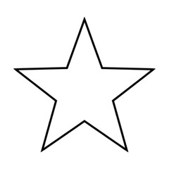 Fototapeta premium Celestial Simplicity: An illustration of a solitary five-pointed star. Its clean lines and stark design represent fundamental geometric shape. 
