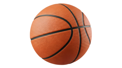 Basketball Ball on Transparent Background in Close Up