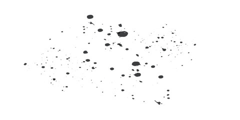 Black ink splat background with a grunge texture and paint splash design vector illustration.