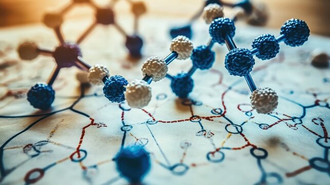 Molecular model representing scientific data and research
