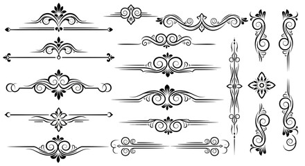 set of vintage design elements