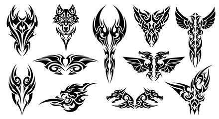 black and white floral elements