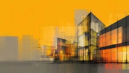 Abstract architectural cityscape