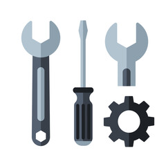 Tools and gear illustration