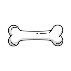 Flat design bone illustration