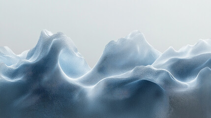 Biometric waveform tracing across a translucent screen with powder blue to silver gradient, symbolizing technology, data, identity, precision, and futuristic innovation.