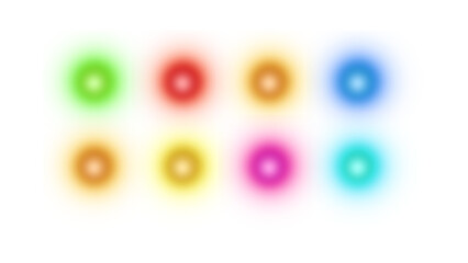 Colorful gradient circle with watercolor blur effect. Vibrant gradient mesh with subtle noise and neon aura on white background. Artistic vector illustration