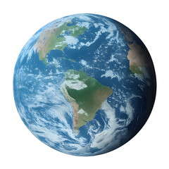 Earth globe isolated on white background