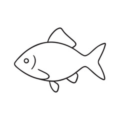 Fish Outline Vector Icon