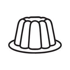 Jelly Mold Line Icon Vector