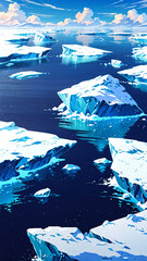 snowy landscape background with snow ice mountains