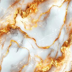 Elegant marble texture with golden veins on a white background.