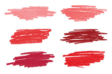 Set of brush paint stroke texture swatch Hand painted background Ink scribble dab clipart Paint smudge for tags and stamps design