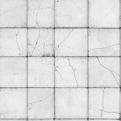 White marble tile background with subtle cracks and vintage texture.