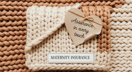 Heart shaped card with assurance message on a maternity blanket