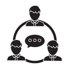 Business Communication and Team Collaboration glyph icon