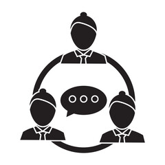 Business Communication and Team Collaboration glyph icon