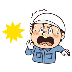 工場や現場で働く作業員が焦ってびっくりしているイラスト｜不安全行動・不安全状態・労働災害