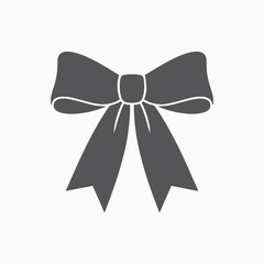Elegant Black Ribbon Bow, Vector Silhouette, Minimal, Decorative, holiday decoration, Gift Wrapping Designs, Stylish, Graphic, Classic, Designers, Vector Icons, Simple Ribbon Bow, symbols, christmas,