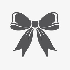 Elegant Black Ribbon Bow, Vector Silhouette, Minimal, Decorative, holiday decoration, Gift Wrapping Designs, Stylish, Graphic, Classic, Designers, Vector Icons, Simple Ribbon Bow, symbols, christmas,