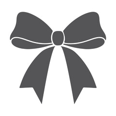 Elegant Black Ribbon Bow, Vector Silhouette, Minimal, Decorative, holiday decoration, Gift Wrapping Designs, Stylish, Graphic, Classic, Designers, Vector Icons, Simple Ribbon Bow, symbols, christmas,
