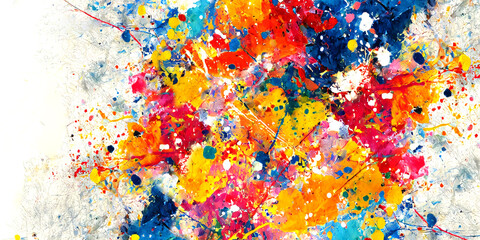Colorful abstract  background watercolor art painting design wallpaper.