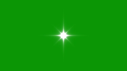 sparkling stars Shine animation, Sparkle Star light effect, fast line glitter motion, white cartoon blinking stars, flat vector doodle sparkle, retro sparkle particle movement on green screen. 4K - Powered by Adobe