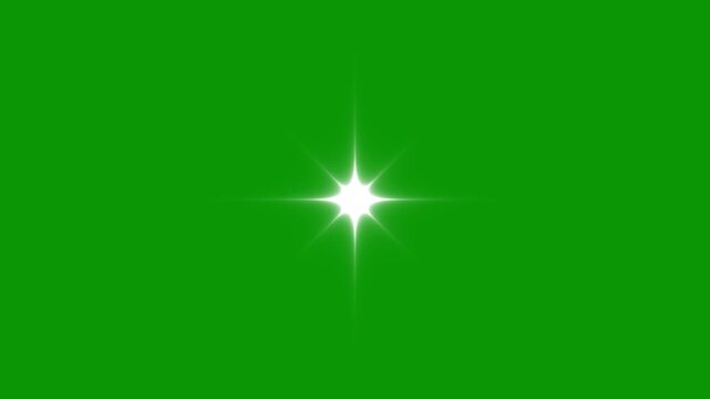 sparkling stars Shine animation, Sparkle Star light effect, fast line glitter motion, white cartoon blinking stars, flat vector doodle sparkle, retro sparkle particle movement on green screen. 4K