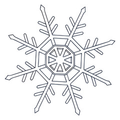 snowflake isolated on white background