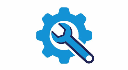 Wrench and gear icon