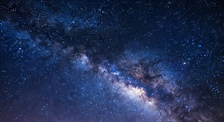 Fototapeta premium Milky way galaxy with star and noise blue background,Abstract milky way galaxy with stars for background
