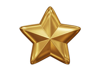 Obraz premium Gold star isolated on transparent background
