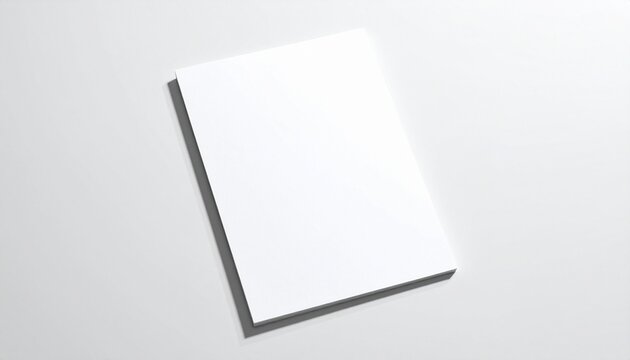 A single blank white sheet of paper rests at an angle on a clean surface&mdash;evoking simplicity, creative potential, and the quiet invitation of a fresh beginning.