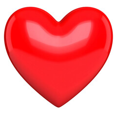 Vivid 3D rendered heart shape with glossy finish against a stark black backdrop