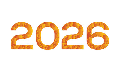 Vibrant 2026 Numerals with Abstract Texture — Bright modern design for festive New Year concept