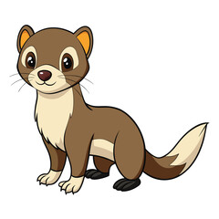 Ferret Color Vector Illustration