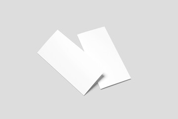 Blank DL Bi-Fold Brochure Mockup - 3D Illustration
