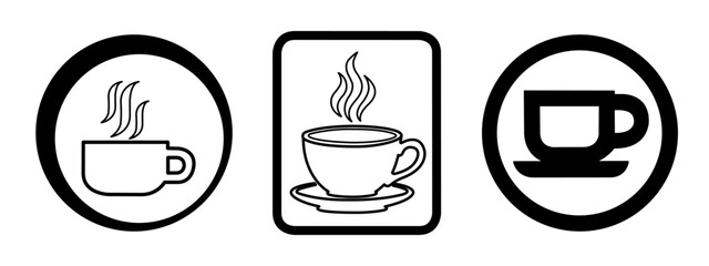cafe sign vector design set