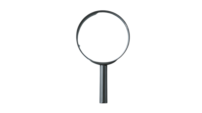 Magnifying glass icon isolated on transparent background
