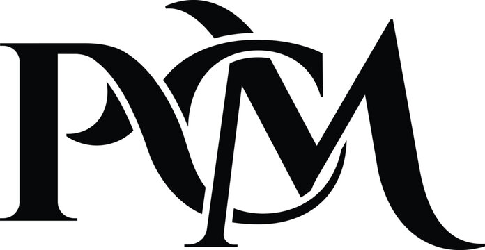PCM Monogram logo design for an entrepreneur and business.