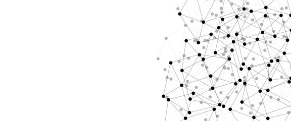 Abstract technology dot and line connection digital hi tech design concept background. Space for text. Vector illustration