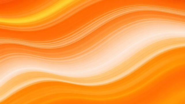 Abstract flowing waves of vibrant orange and yellow light creating a dynamic and energetic background