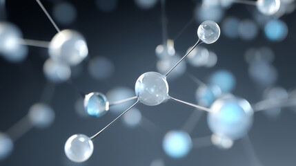 Abstract 3D Model of Atomic Connections with Light Effects