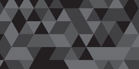 Abstract geometric seamless pattern origami black, gray square cube repeat triangulated random cube low polygon triangle textile abstract corporate creative design.	