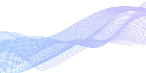 Fototapeta premium Dynamic minimal smoke sound blue line. Abstract glowing white blend line smooth flow soundwave curve energy gradient vector futuristic digital outline line science design. 