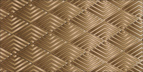 Abstract Geometric Pattern Golden Brown Texture