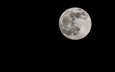 Bright and Large size moon on full moon day in the month of October
