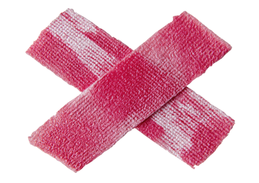 Crossed red candy with white stripes, macro shot - Powered by Adobe