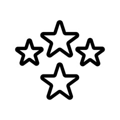 Stars Rating and Achievement Icon Set Featuring Quality, Favorites, Awards, and Evaluation Symbols for Modern Apps, Web, and Digital Platforms
